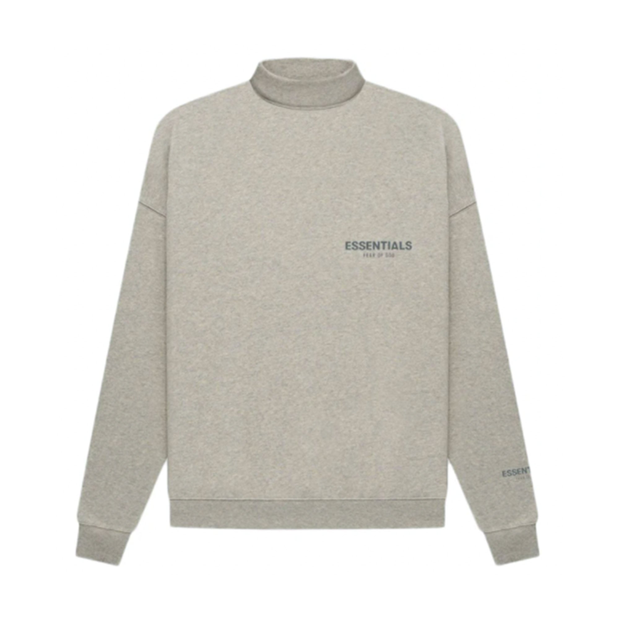 FOG Essentials Core Collection Pullover Mockneck Dark Heather Oatmeal (FW21)-PLUS