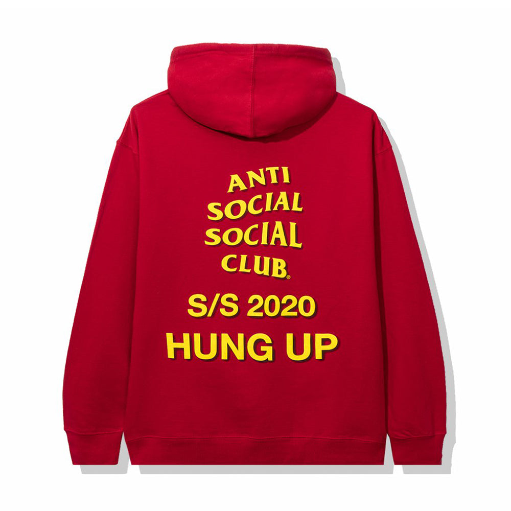 Anti Social Social Club Dialtone Hoodie Red-PLUS