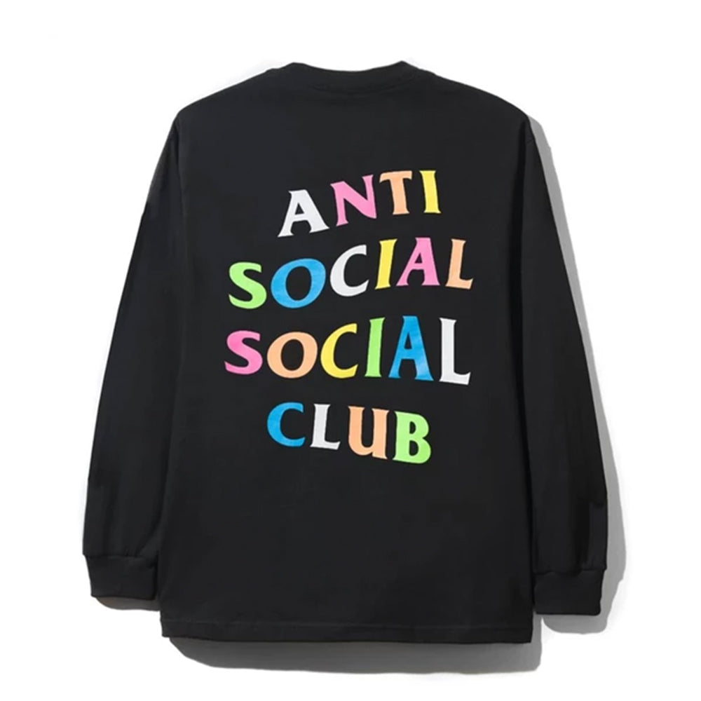 Anti Social Social Club Rainbow Crewneck Black-PLUS