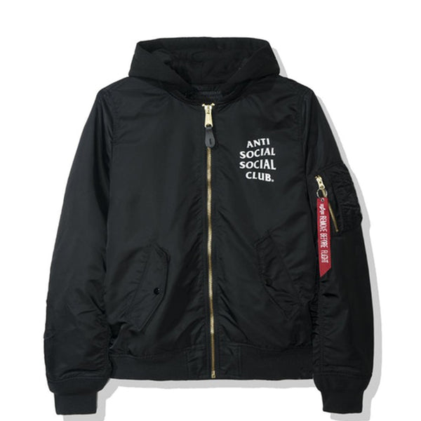 Anti Social Social Club MA1 Bomber Jacket Black