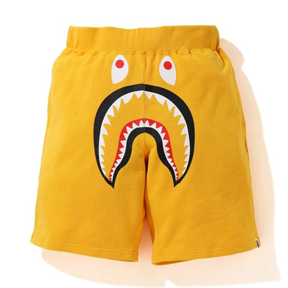 BAPE Shark Wide Sweatshort Yellow-PLUS