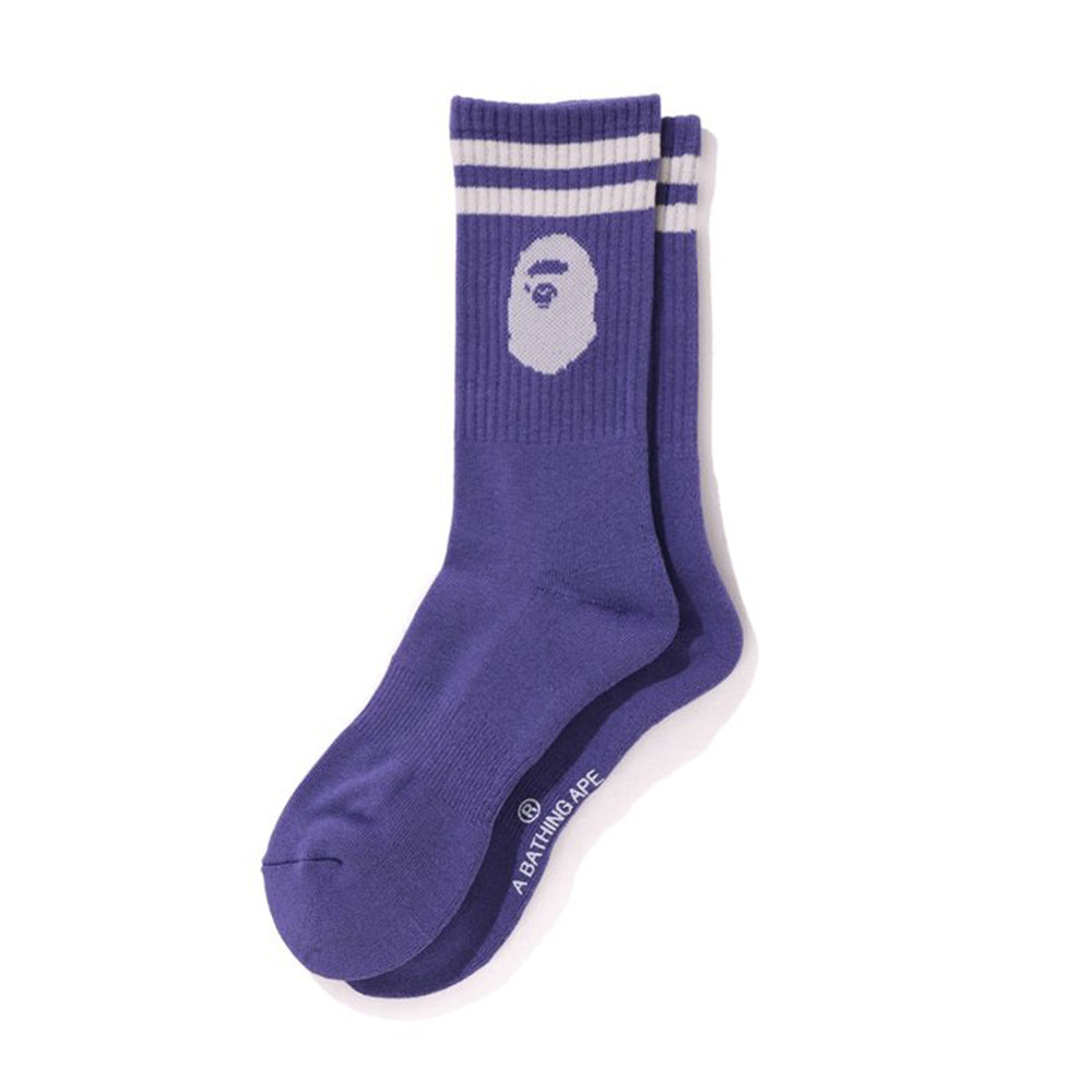 BAPE Ape Head Socks (FW19) Purple-PLUS