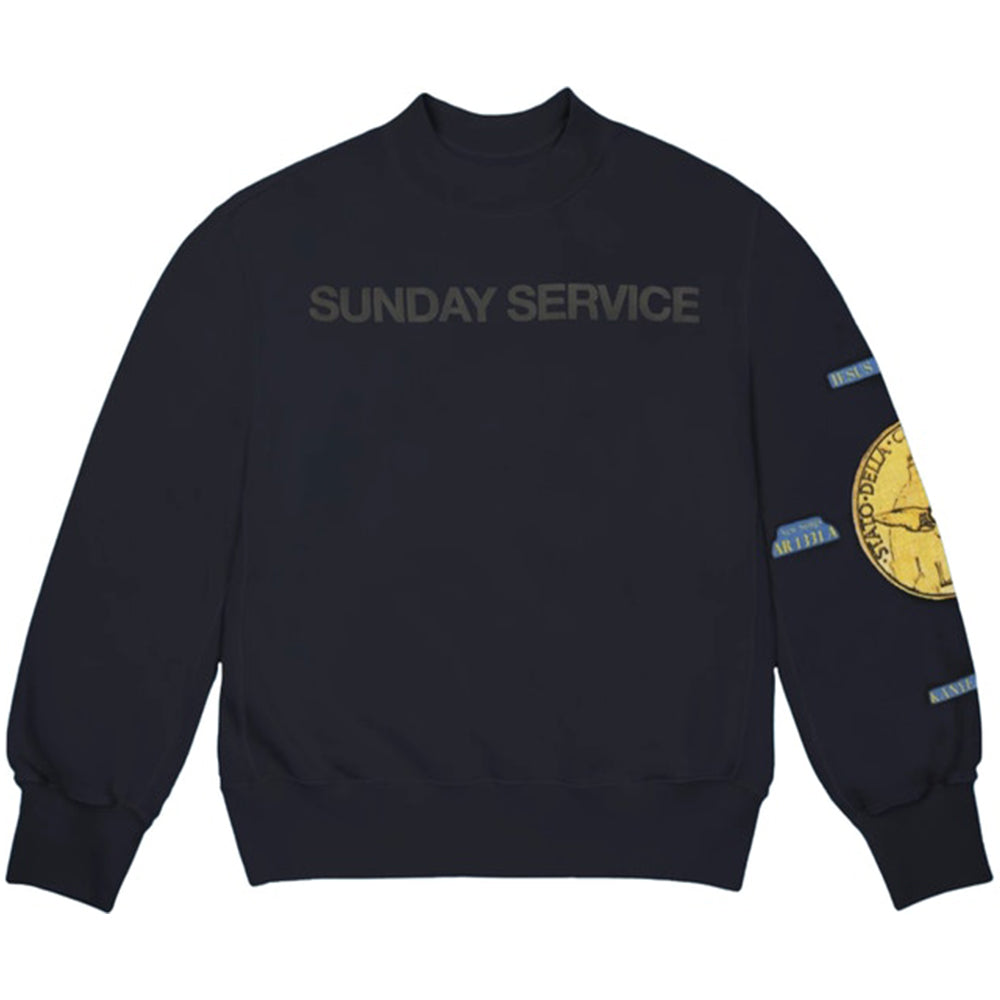 Kanye West Sunday Service Gold Detroit Crewneck Navy-PLUS