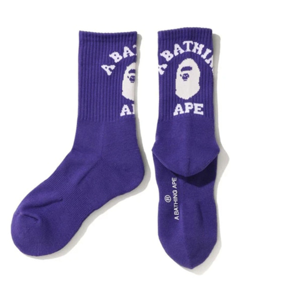 BAPE College Socks Purple-PLUS