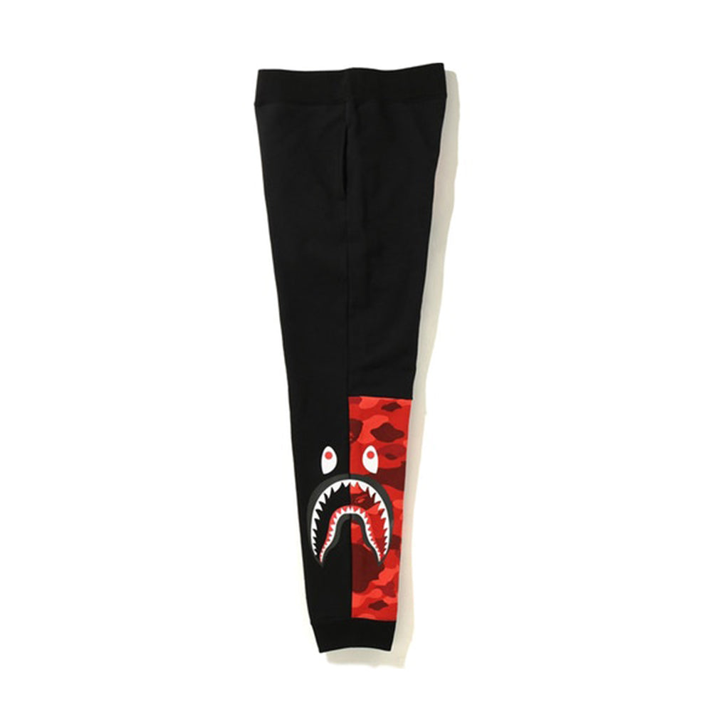 BAPE Camo Side Shark Sweatpants Black/Red-PLUS