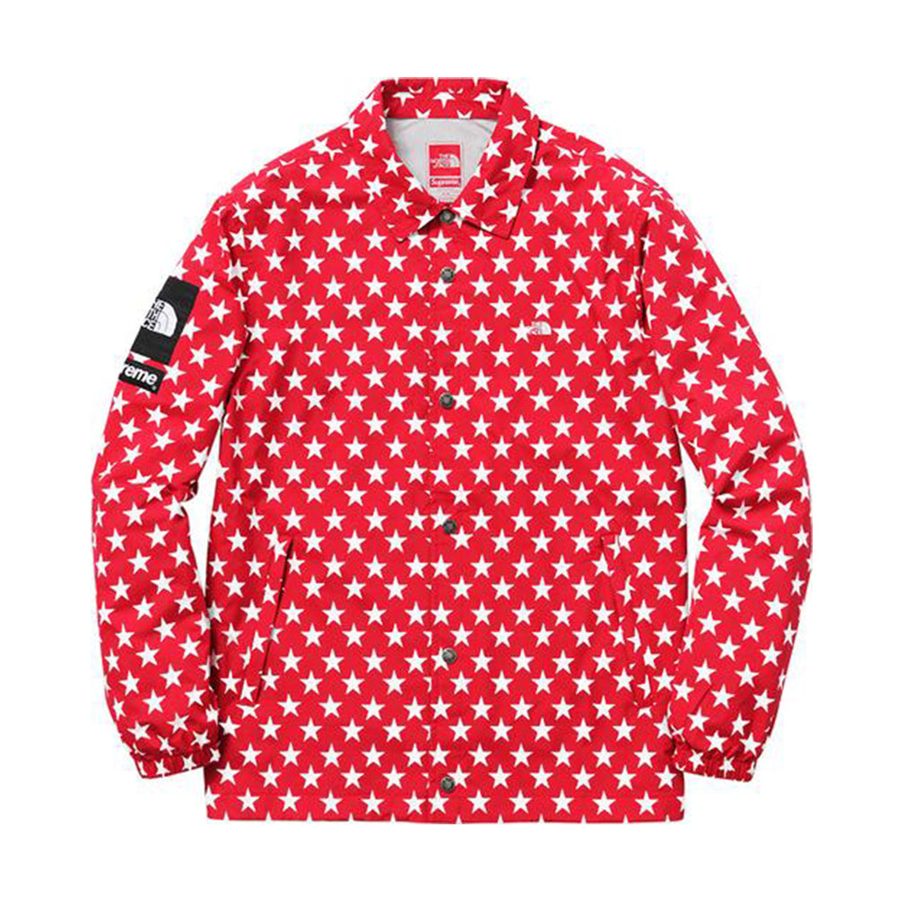 Supreme The North Face Stars Coachable Jacket Red-PLUS