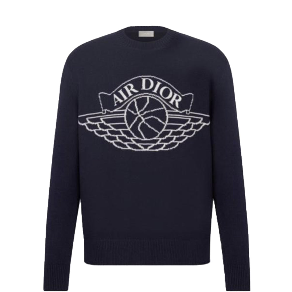 Dior x Jordan Wings Sweater Navy-PLUS