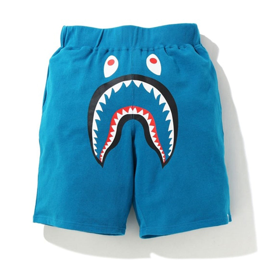 BAPE Shark Wide Sweatshort Blue-PLUS