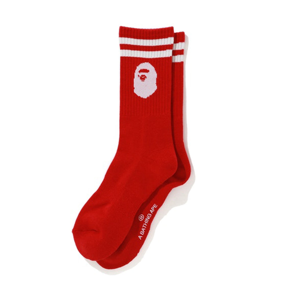 BAPE Ape Head Socks (FW19) Red-PLUS