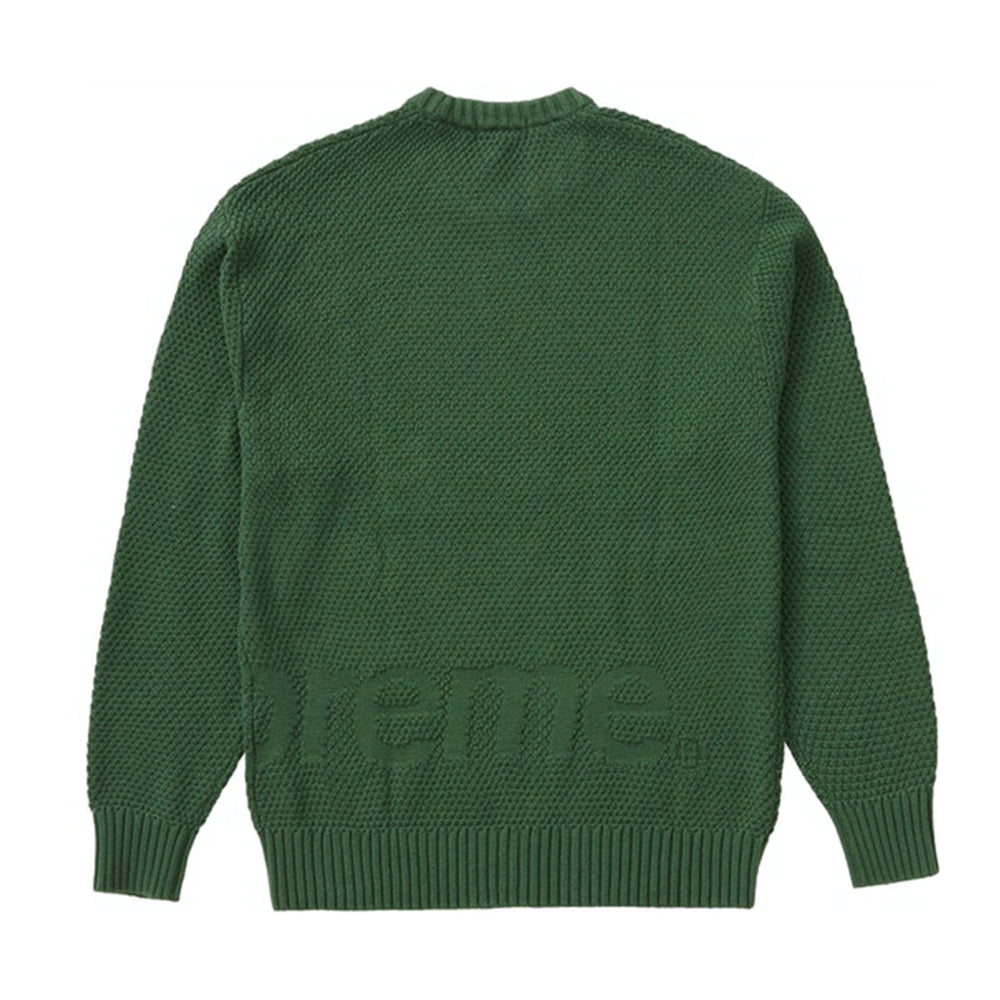 Supreme Textured Small Box Sweater Green-PLUS
