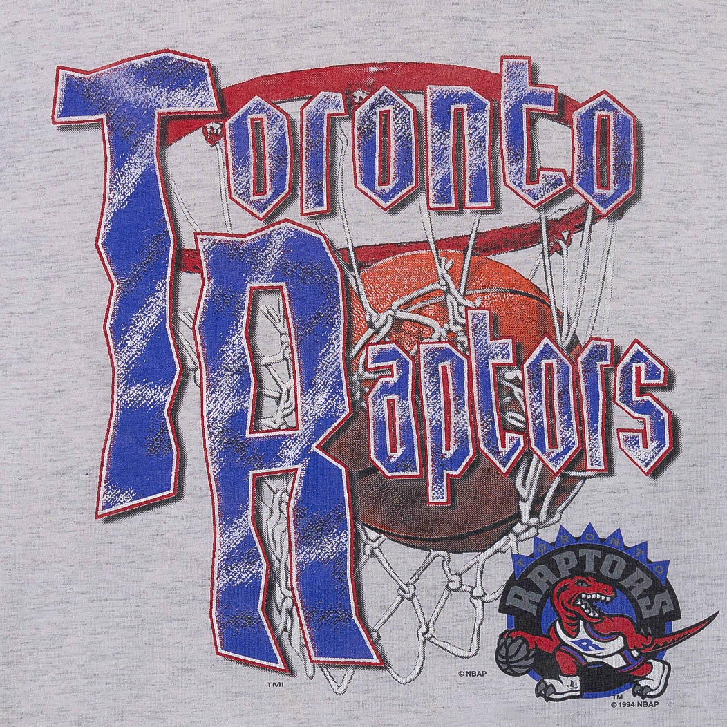 Toronto Raptors 1994 Basket Tee Grey-PLUS