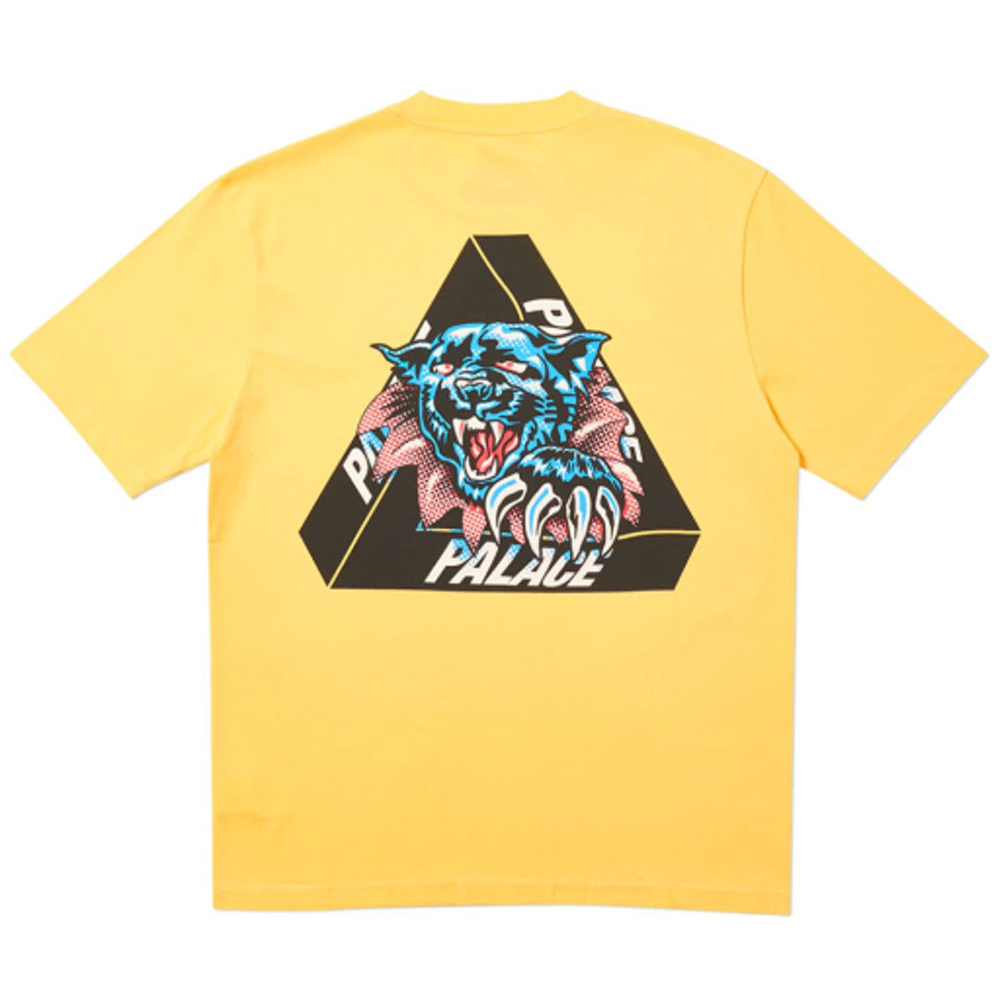 Palace Ripped T-Shirt Yellow-PLUS