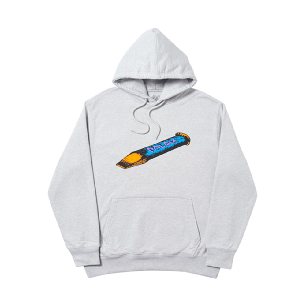 Palace Chizzle Up Hood Grey Marl-PLUS
