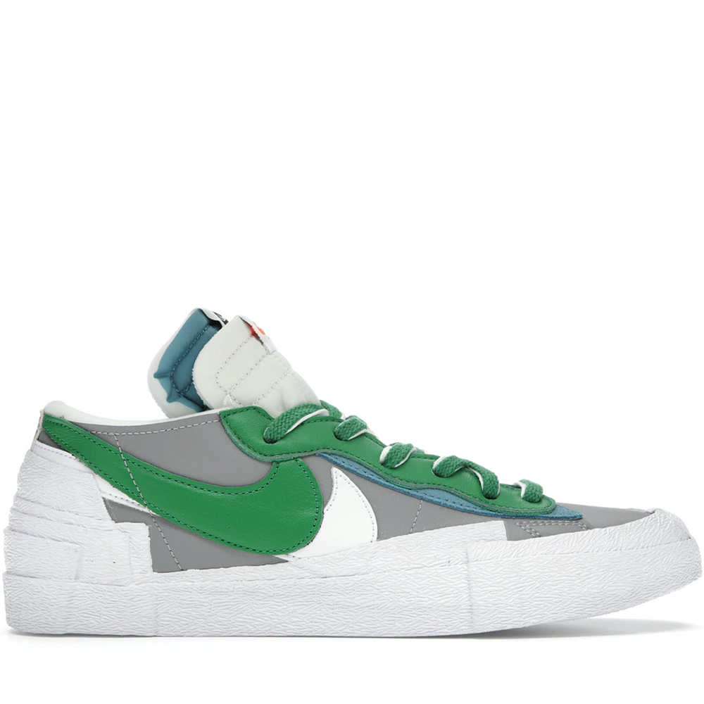 Nike Blazer Low Sacai Medium Grey Classic Green-PLUS