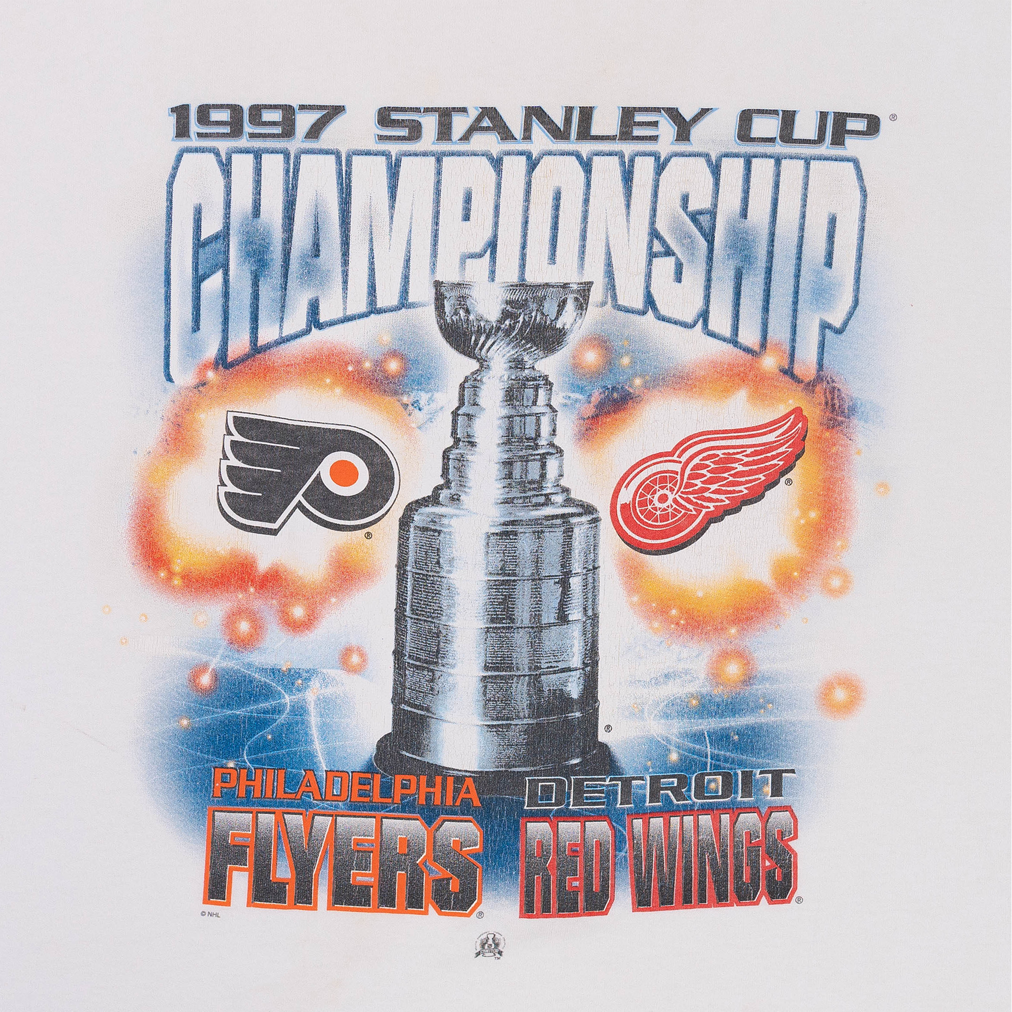 Stanley Cup 1997 Flyers VS Red Wings Starter NHL Tee White-PLUS
