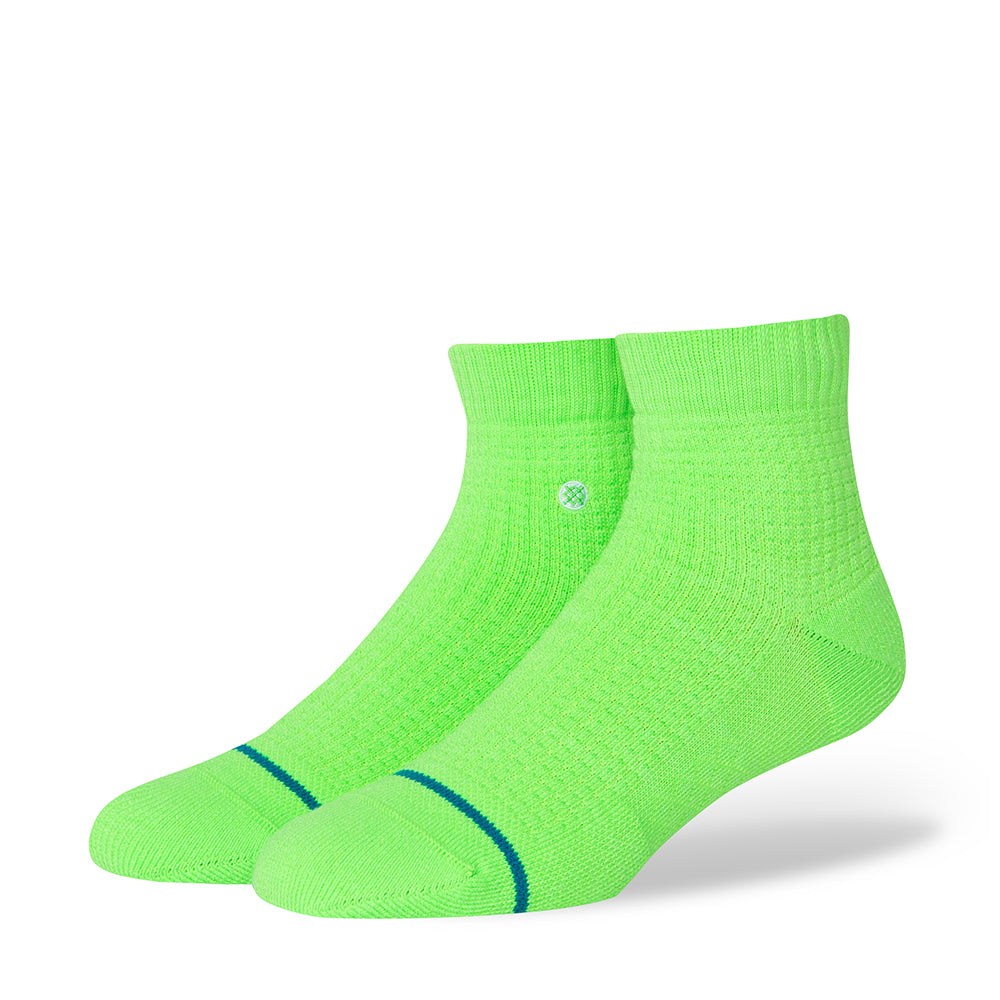 Stance HYPER QUARTER Socks Neon Green (1 Pack)-PLUS