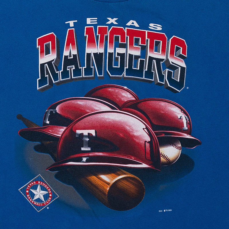 Texas Rangers Baseball Club 1999 MLB Tee Blue-PLUS