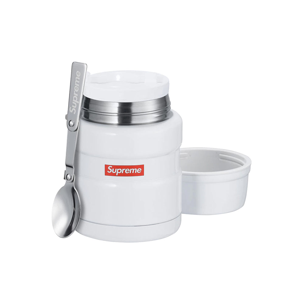 Supreme Thermos Stainless King Food Jar and Spoon White-PLUS