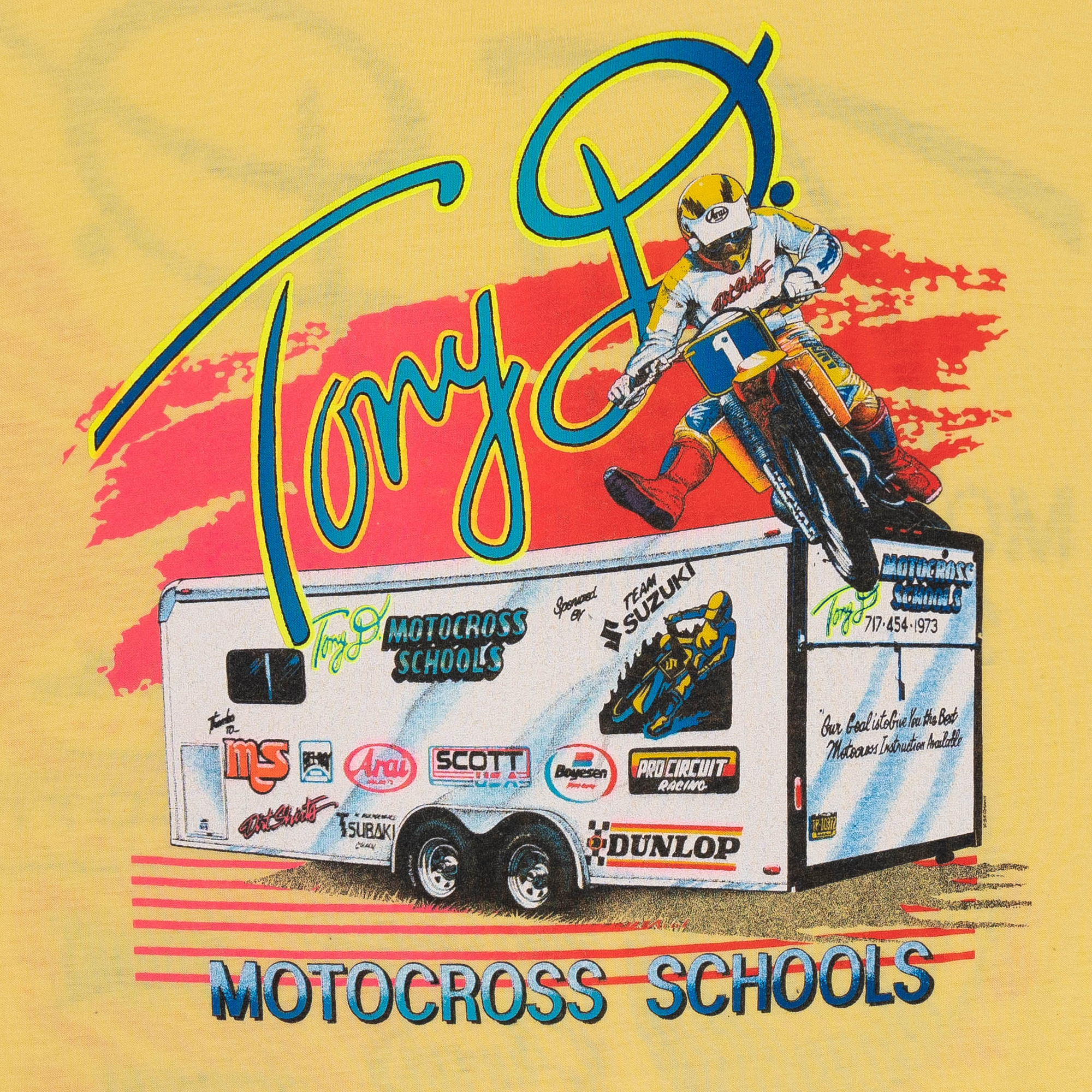 Tony D Motocross Schools Tee Yellow-PLUS