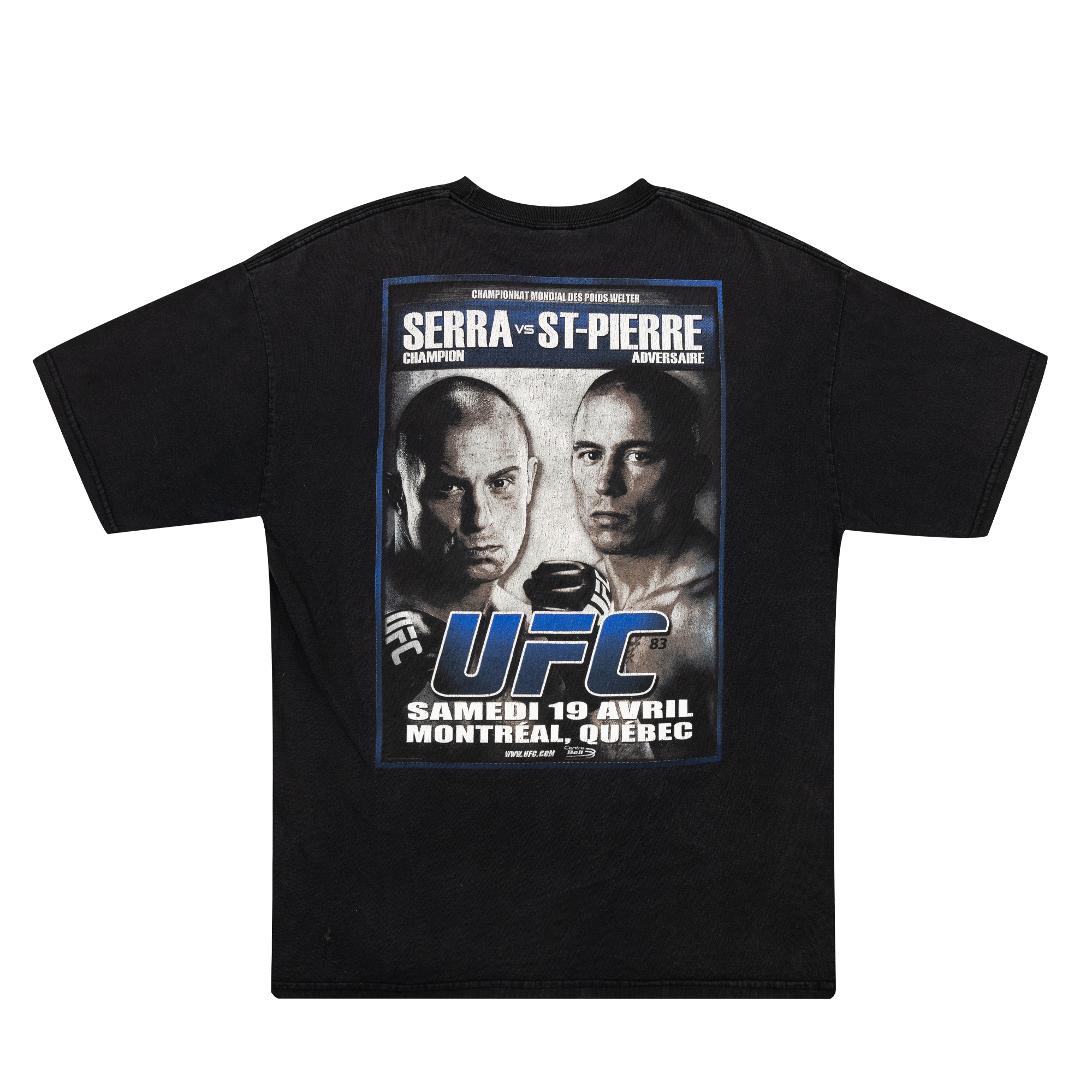 UFC 83 Event Montreal Merchandise Tee Black-PLUS