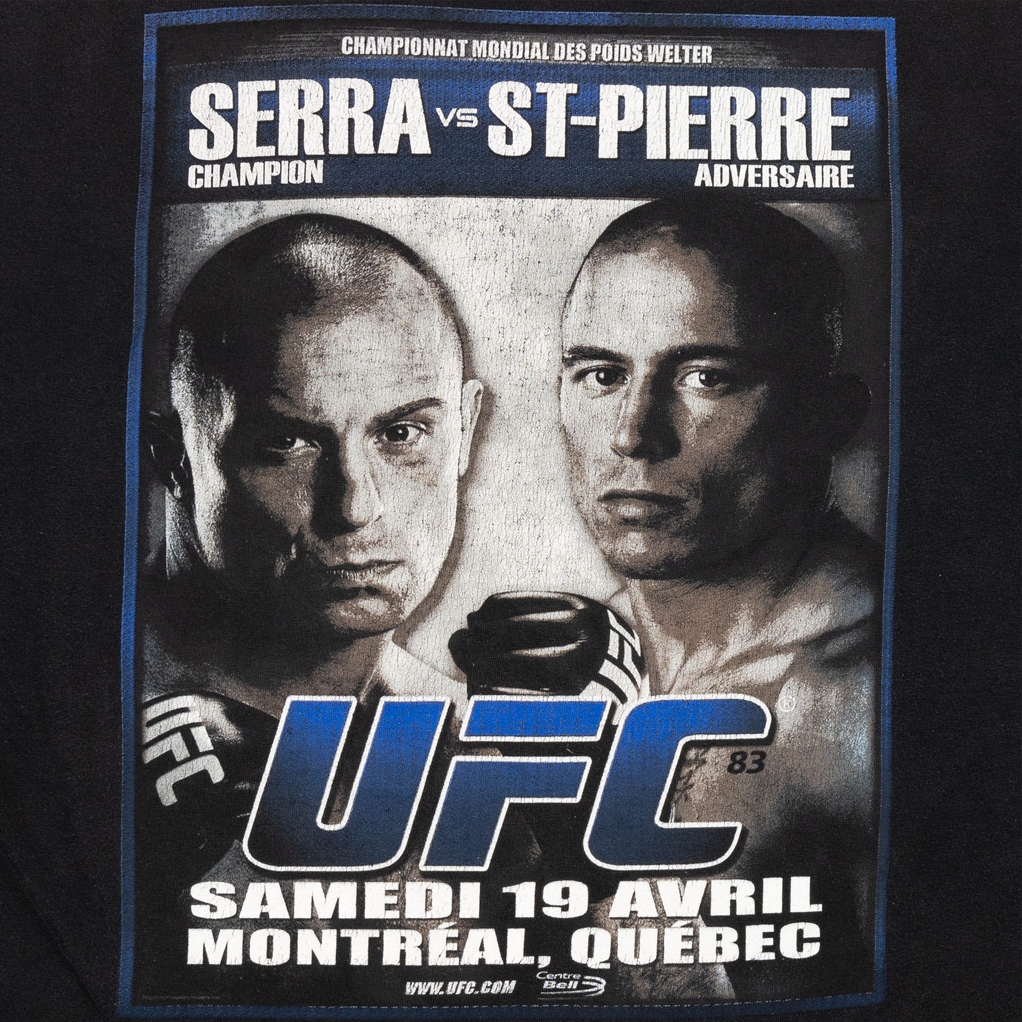 UFC 83 Event Montreal Merchandise Tee Black-PLUS