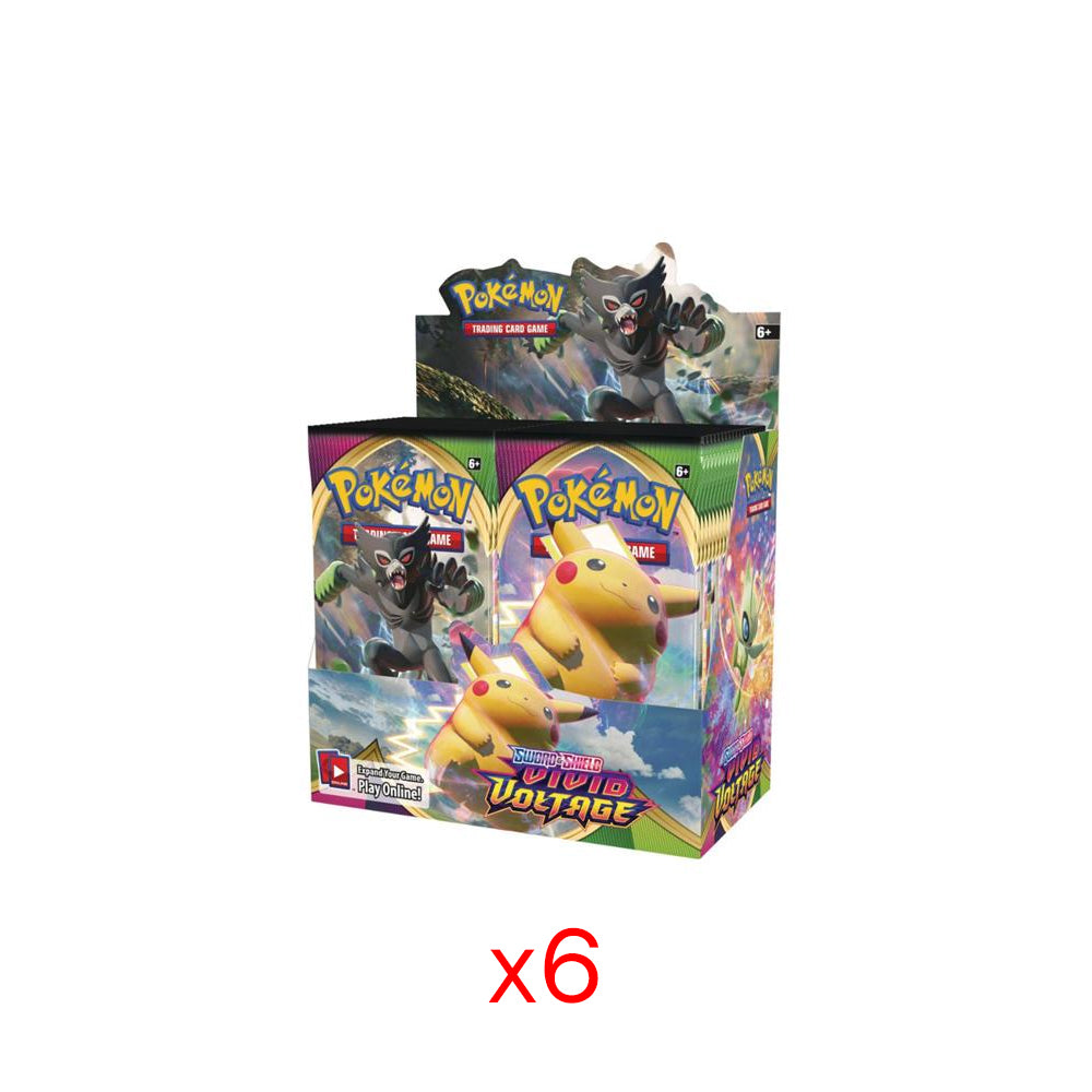 Pokemon Sword and Shield - Vivid Voltage Booster Box (Sealed Case of 6)-PLUS