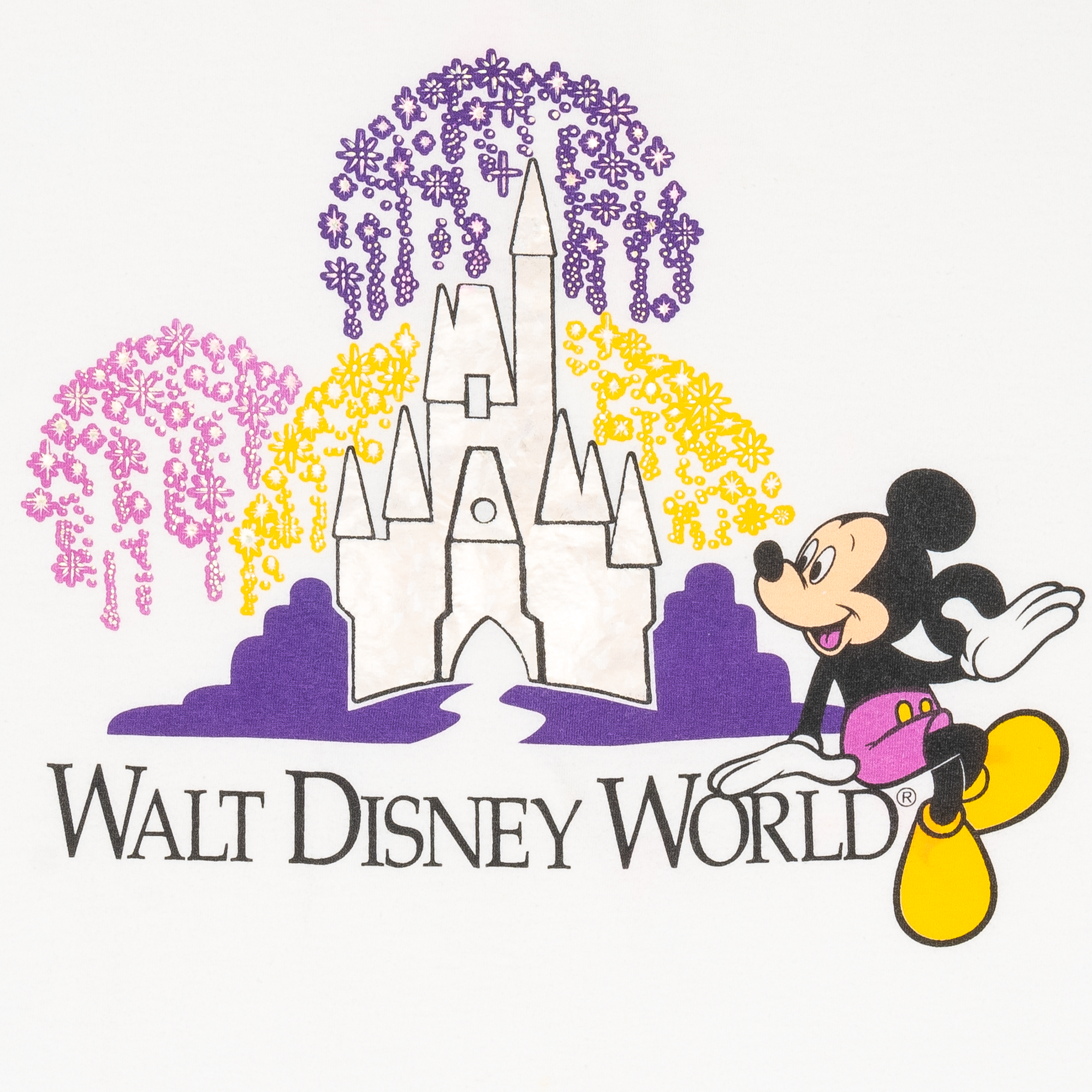 Walt Disney World Mickey & Castle Tee White-PLUS
