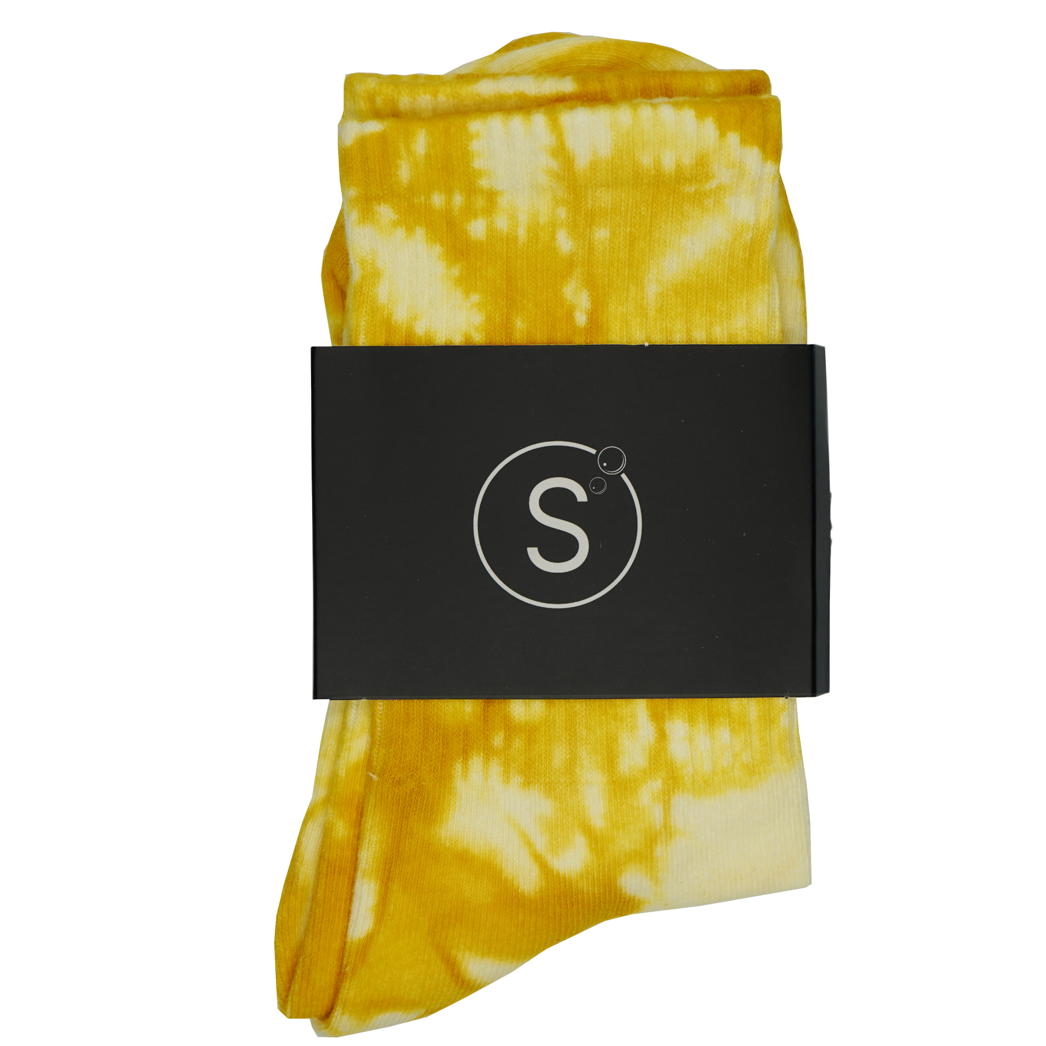 Sole Tie Dye Crew Socks Yellow-PLUS