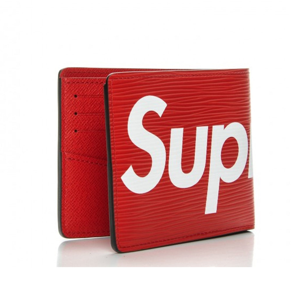 Louis Vuitton x Supreme Slender Wallet Epi Red-PLUS